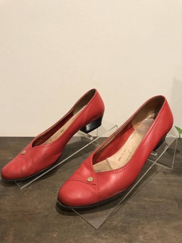 salvatore ferragamo red ballet flats