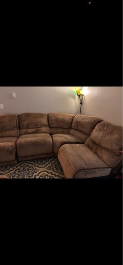 Tan Corduroy Sectional Sofa