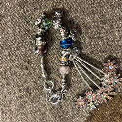 CUTE CHARM BRACELET N HAIR CLIP