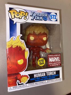 Fantastic Four Human Torch Funko Pop! Marvel Collector Corps Exclusive #572