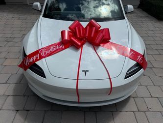 Giant Red Big Car Bows for Sweet 16