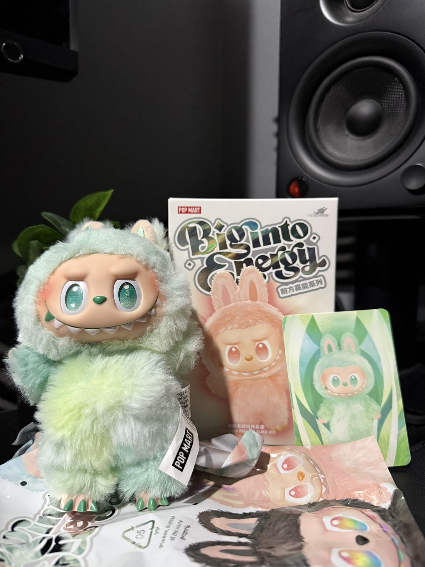 Brand New! Labubu The Monsters Big into Energy Series Serenity Vinyl Plush Pendant Green