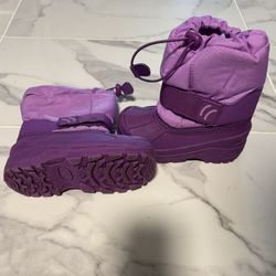 Kids Purple Thermolite Snow Boots 11/12