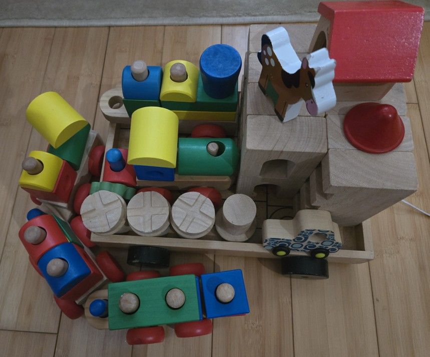 Fun Wooden Block Playset