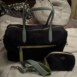 Kate Spade Weekender And Cosmetic Bags