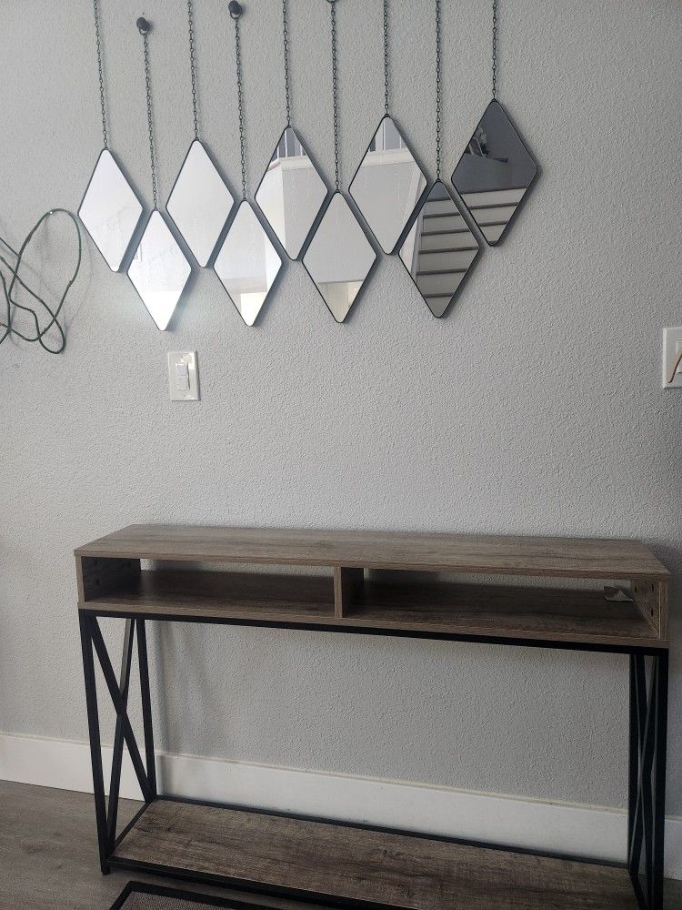 Console Table And Wall Mirrors