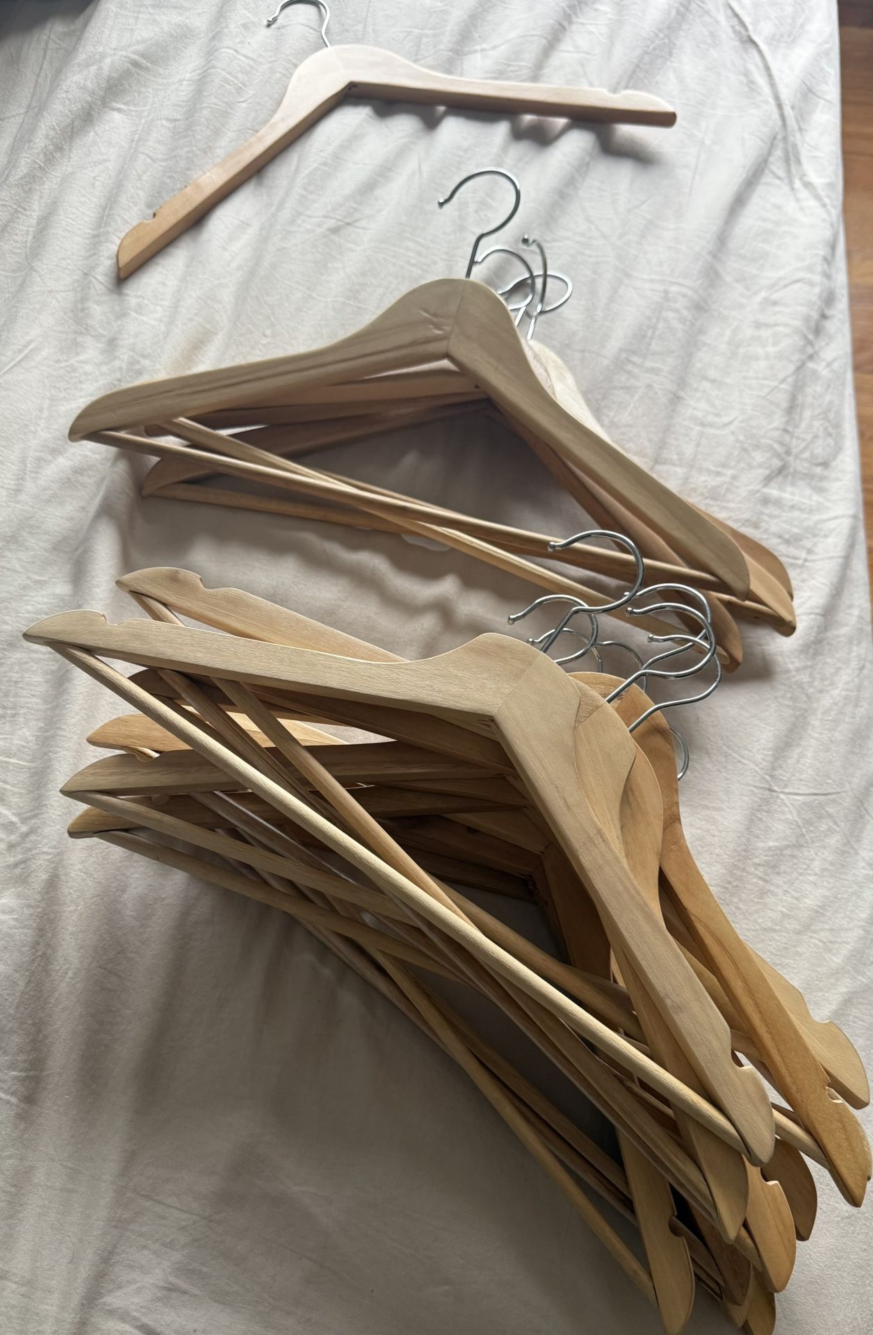40 Wooden Hangers - Great Condition $25 For All!
