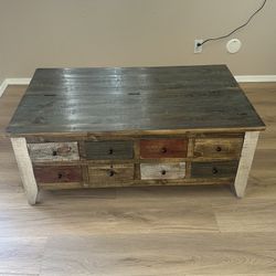 New Antique Farmhouse Style Coffee Table with storage