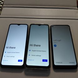 3 Android Phones Bundle – Samsung A11 + BLU + Vortex – $120 OBO