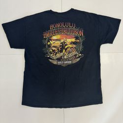 2013 Harley Davidson Honolulu, Hawaii Black Short Sleeve T Shirt Men’s Sz XL
