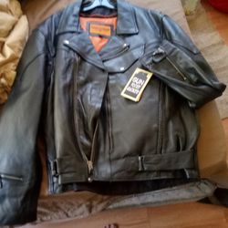 Brand New Leather Jacket Size 52
