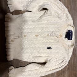 Ralph Lauren Ivory Cardigan For Girls Size 12 Months 