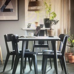 Black IKEA Dining Set