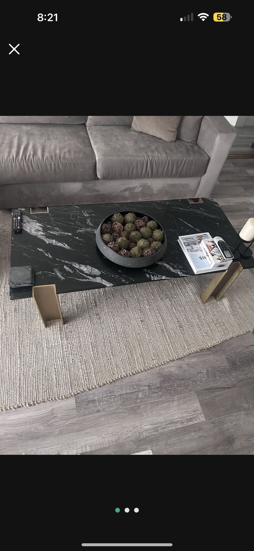 CB2 Alcide Marble Coffee Table
