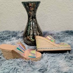 Karl Lagerfeld Holografic Lucite Wedge 7