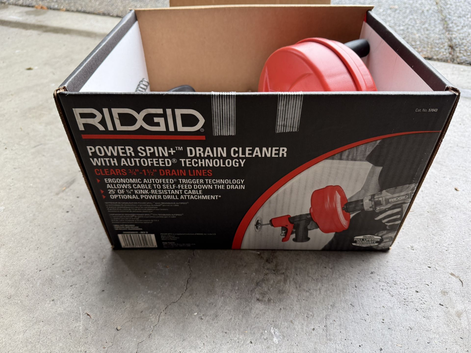 Ridgid Power Spin+ Drain cleaner