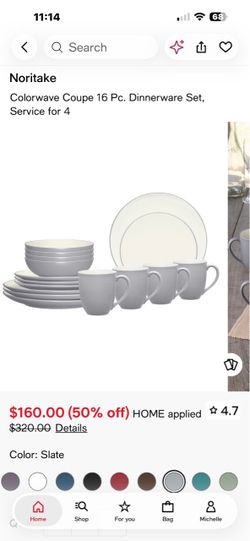 Noritake Colorwave Coupe 16-Piece Dinnerware Set