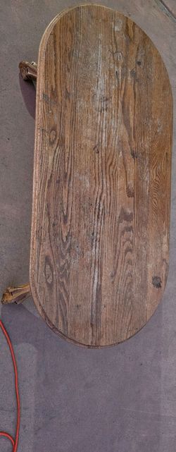 Vintage Solid Oak Oval Claw Foot Coffee Table – Great DIY Flip!