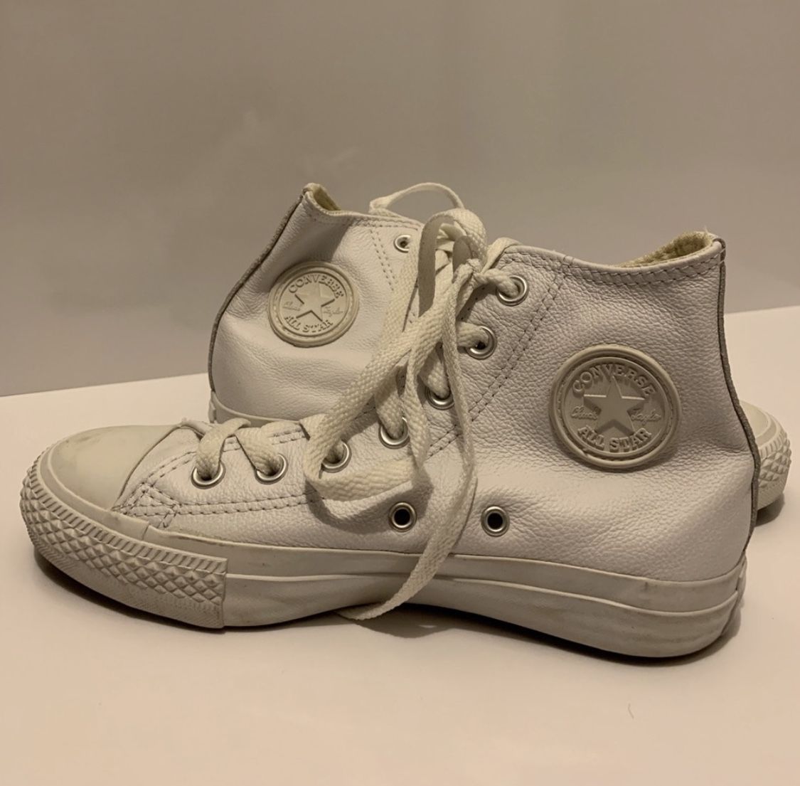 White Leather Converse