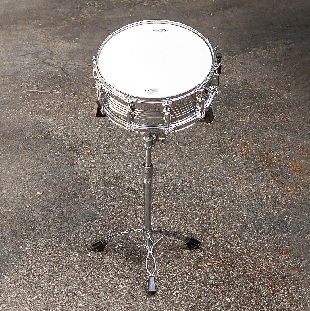 Percussion Plus 14” Steel Snare Drum Backpack Kit (Snare, Stand, Pad, Backpack)