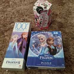 Frozen Puzzles & Minnie Mouse Game! 