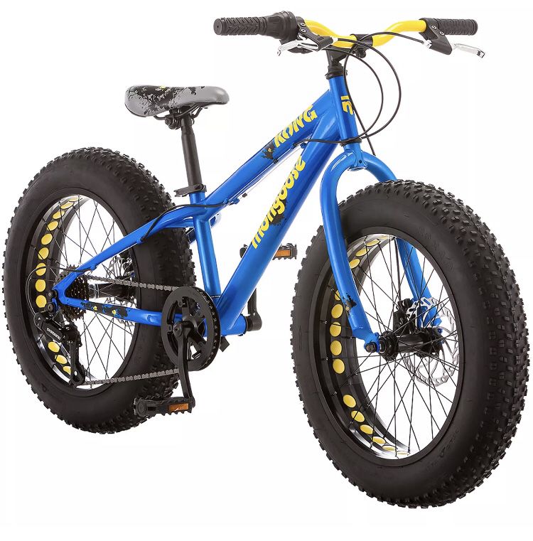 20 " Mongoose Kong 7 Speed Boys All Terrain Road Bike Fat Tire Mountain Bicycle