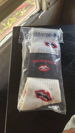 Chrome Hearts White Crew Socks