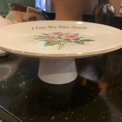 Cake Platter, Made By Cardinal China Co., Warranted 22K Made In The U.S.A.