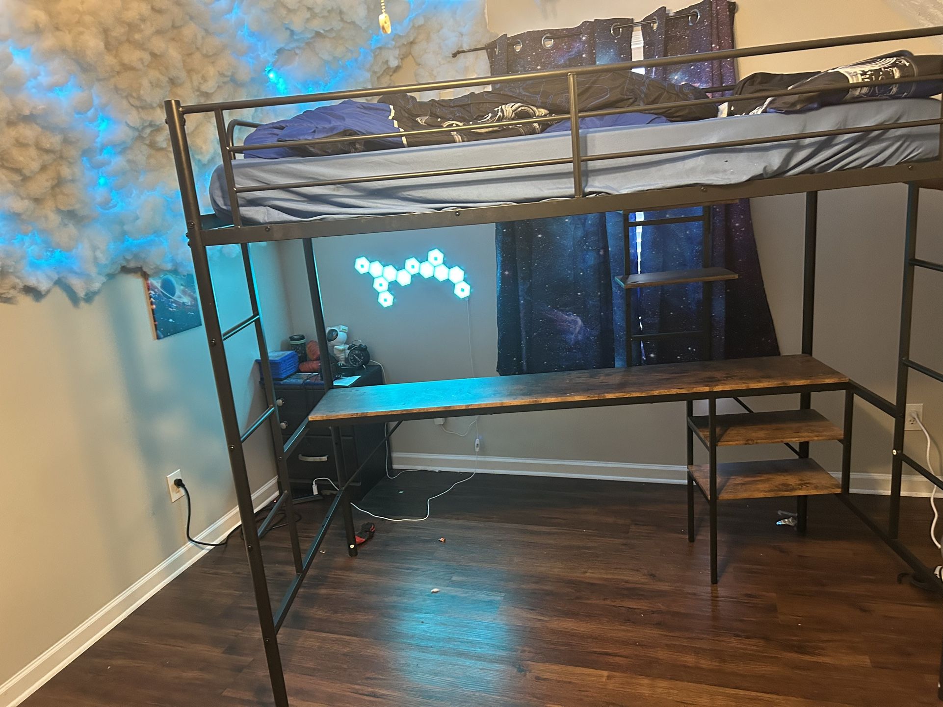 Kid Size Bunk Bed With Desk