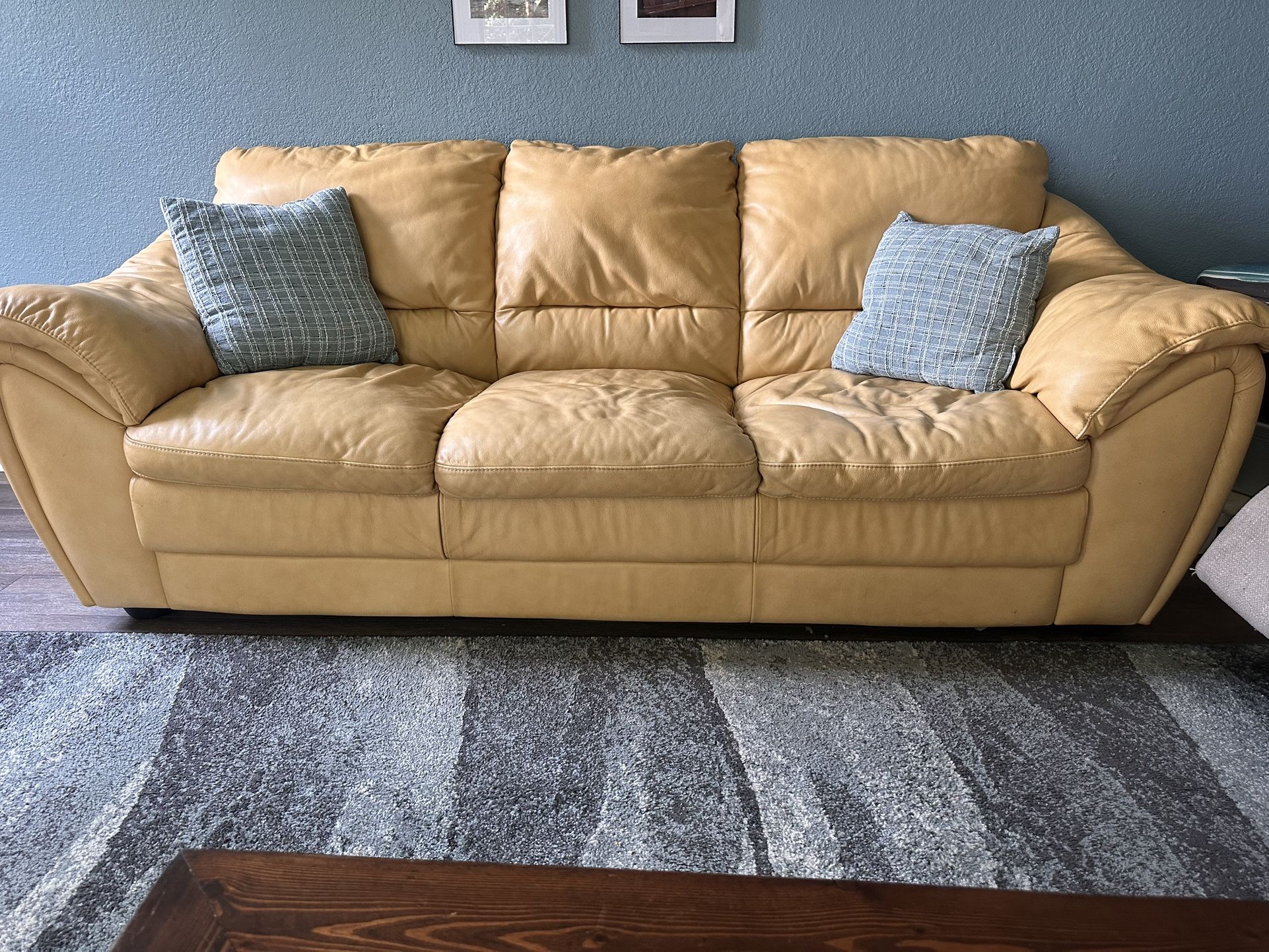 Italian Leather Sofa Set