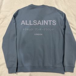 All Saints Underground Crew Bondi Blue Size:M       !! AUTHENTIC !!