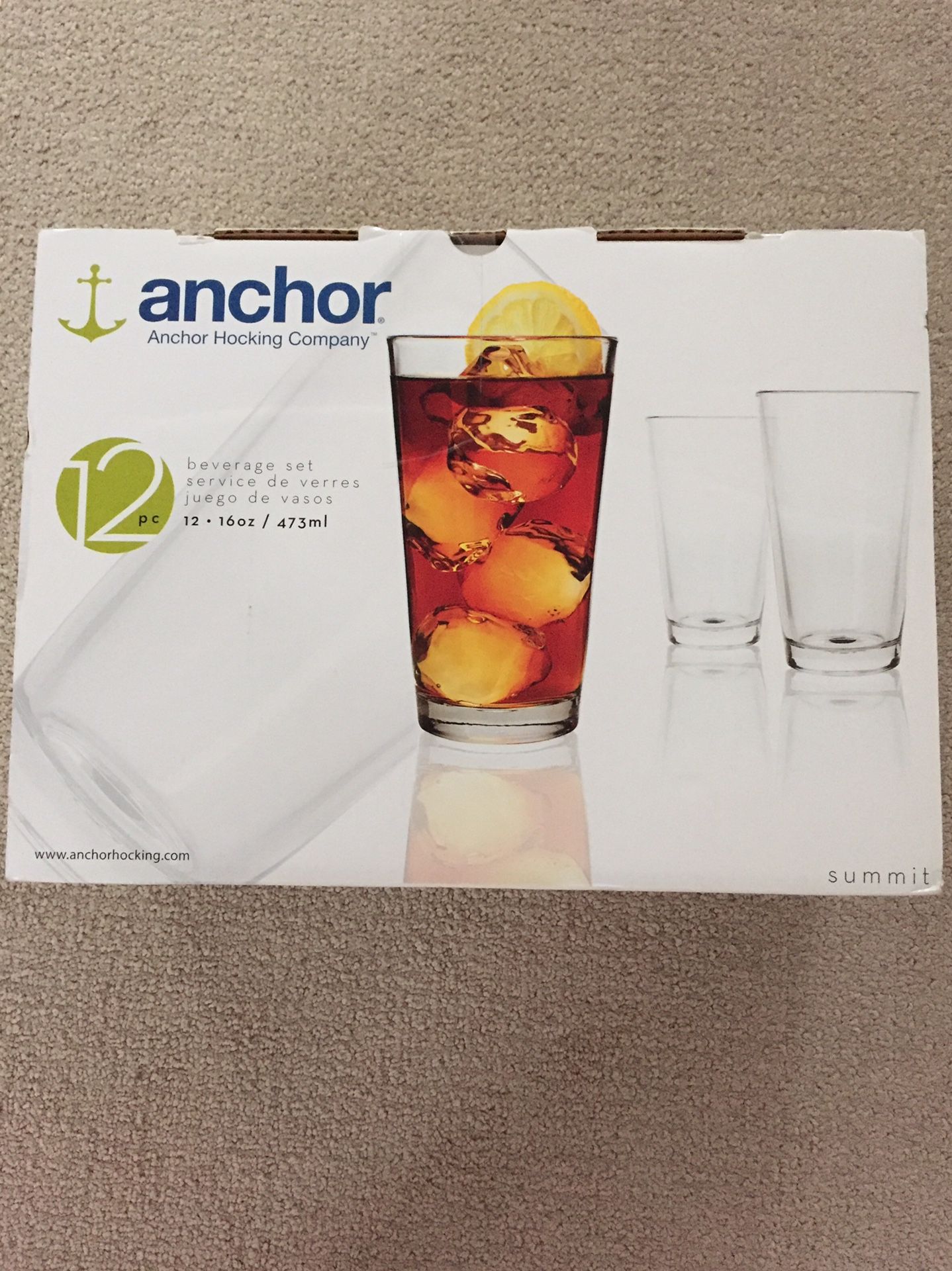 Pint glasses - set of 12 (brand new)
