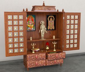 Old dresser into puja ghar