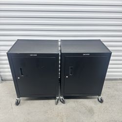 2 set LUXOR HIGH MOBILE CABINET CART ONE SHELF