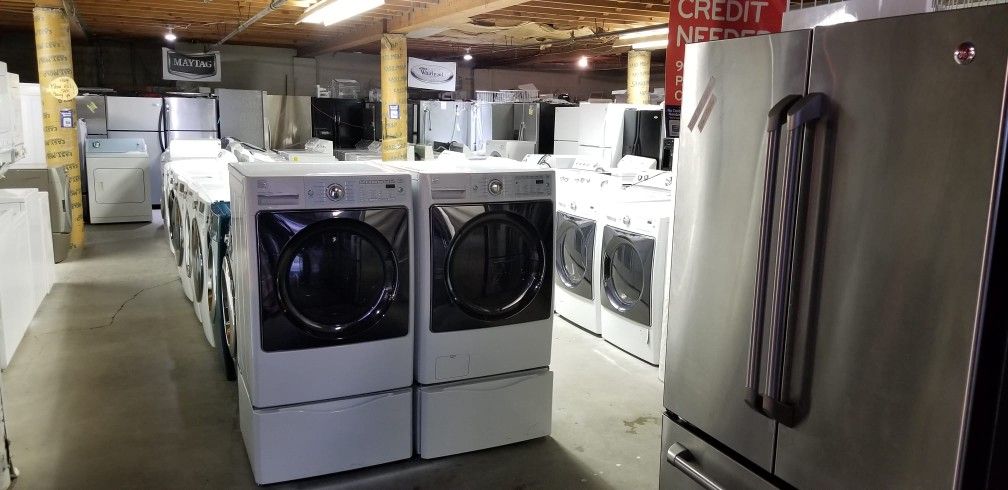 Huge Sale Nice Refurbished Reconditioned Washer Dryer Stove Oven Fridge Stackable Free Warranty Free Financing Available 90day TO Pay