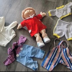 Vintage Gabbage Patch Doll + Clothes