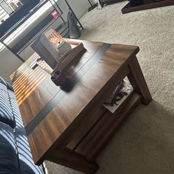 Black And Brown Coffee Table 