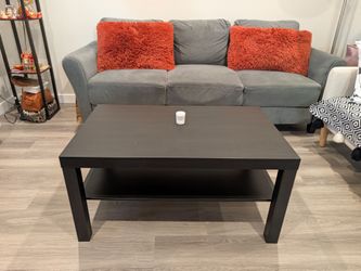 Ikea Black Coffee Table with Bottom Shelf