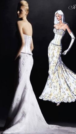 Oleg Cassini Two-Piece Champagne Wedding Dress 16W (CK118)-OBO for Sale in  Groveport, OH