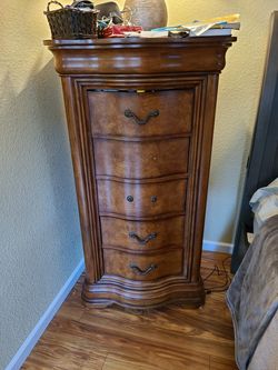 Real wood dresser, night stand and tall dresser