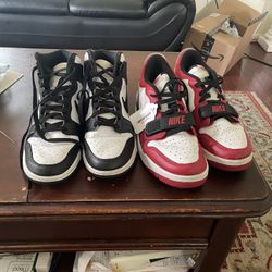 Two Sneakers Nike Dunk Highs And Jordan 312 Legacy