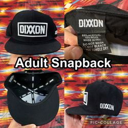 DIXXON FLANNEL - Black Snapback Adult Cap Hat Adjustable
