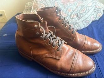 Truman boot company Brown Leather Cap-Toe Lace-Up Boots