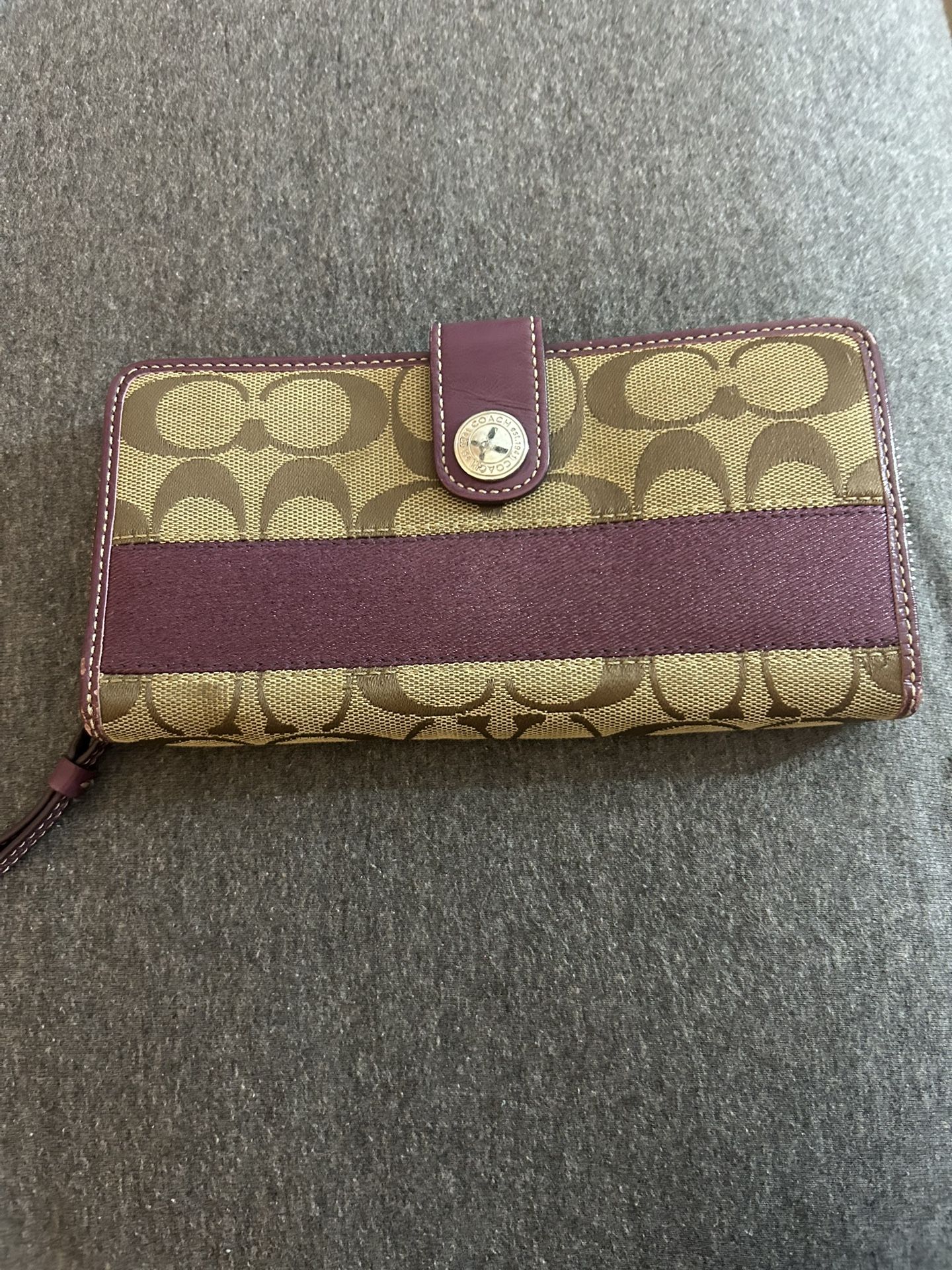 Coach Wallet With Purple Accents