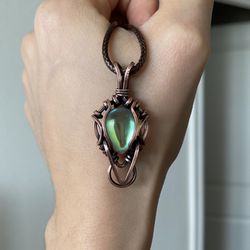 Mystic Opal Pendant Necklace