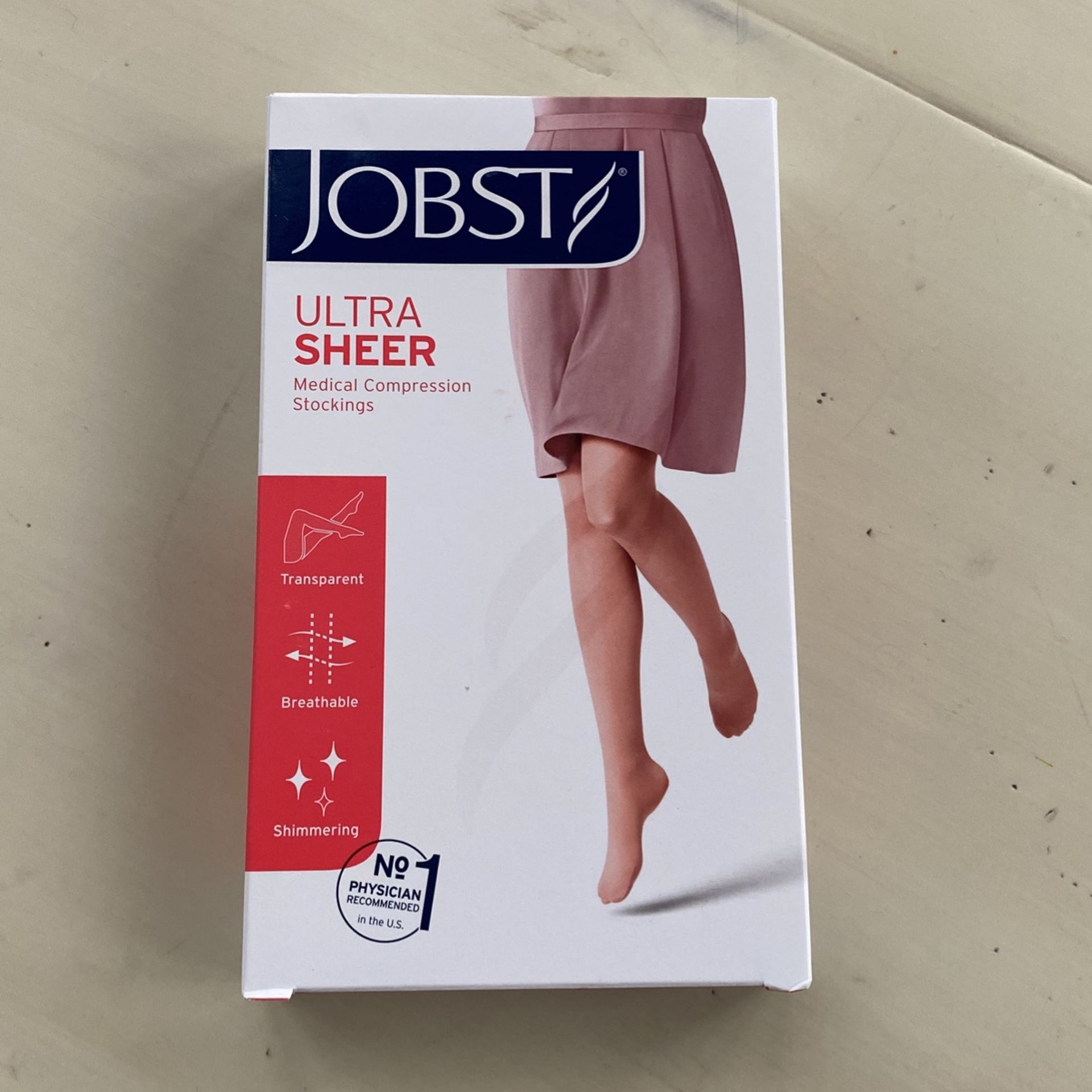 Jobst Ultrasheer Medical Compression Knee High Stockings 20-30 mnHg Small Natural
