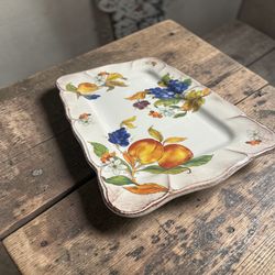 Sur La Table Frutta Ceramic Rectangular Serving Plate, 17x11”