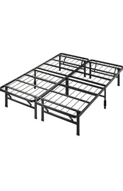 Queen Size Black Metal Bed Frame