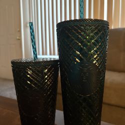 Teal Starbucks Cup Set