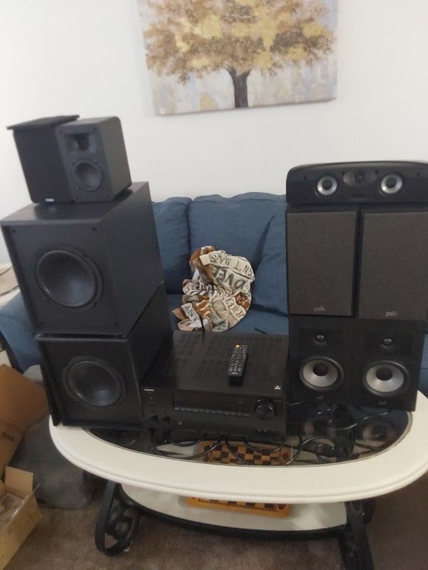 Onyko. 7. 2. Home. Theater Bluetooth Can Be Used As 5. 2 4polk 612 Speakers Polk Center Channel Speaker Has Imput Fore Turntable